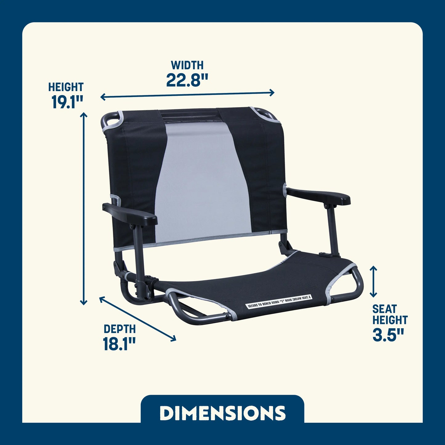 Big Comfort Stadium Chair with Armrests M7