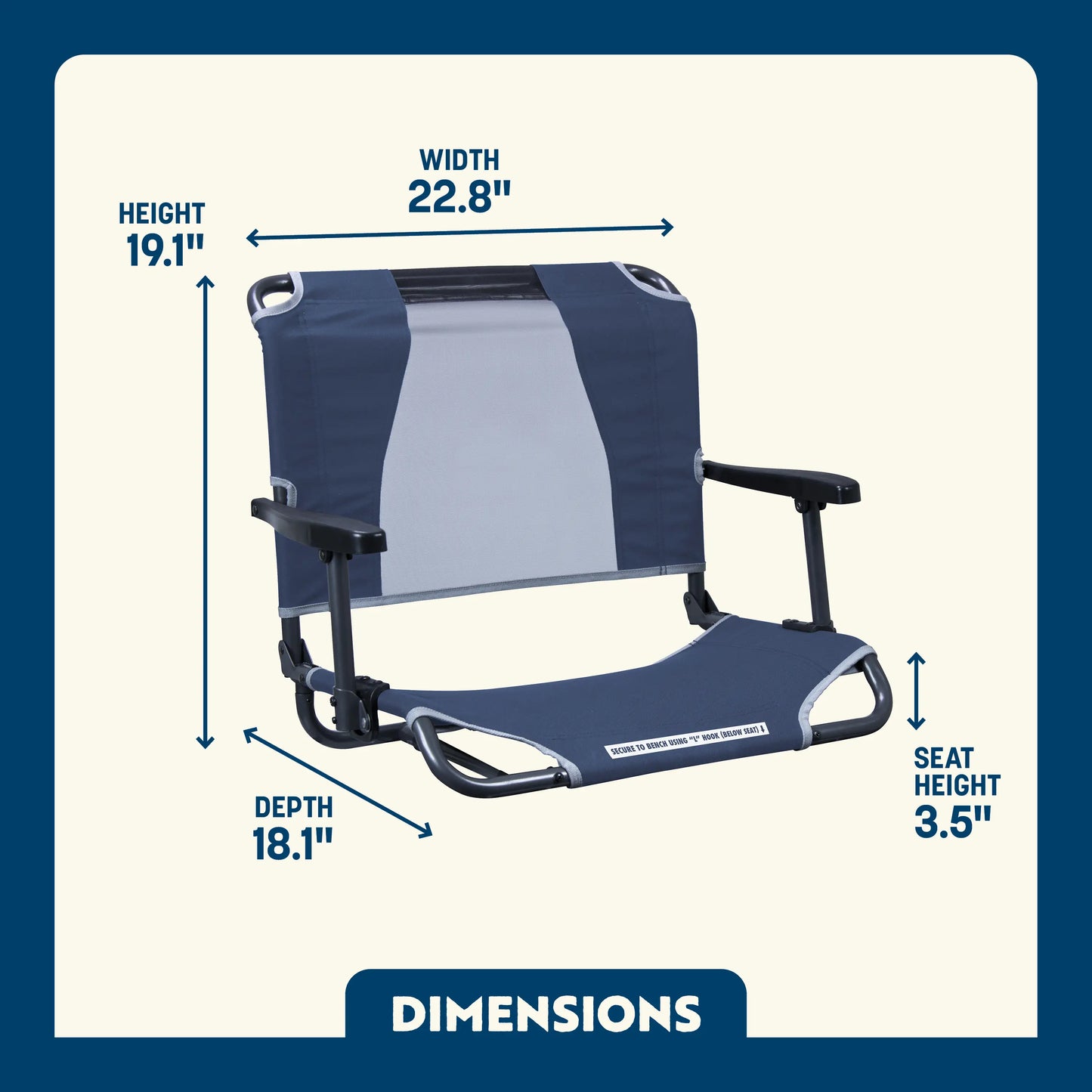 Big Comfort Stadium Chair with Armrests M7