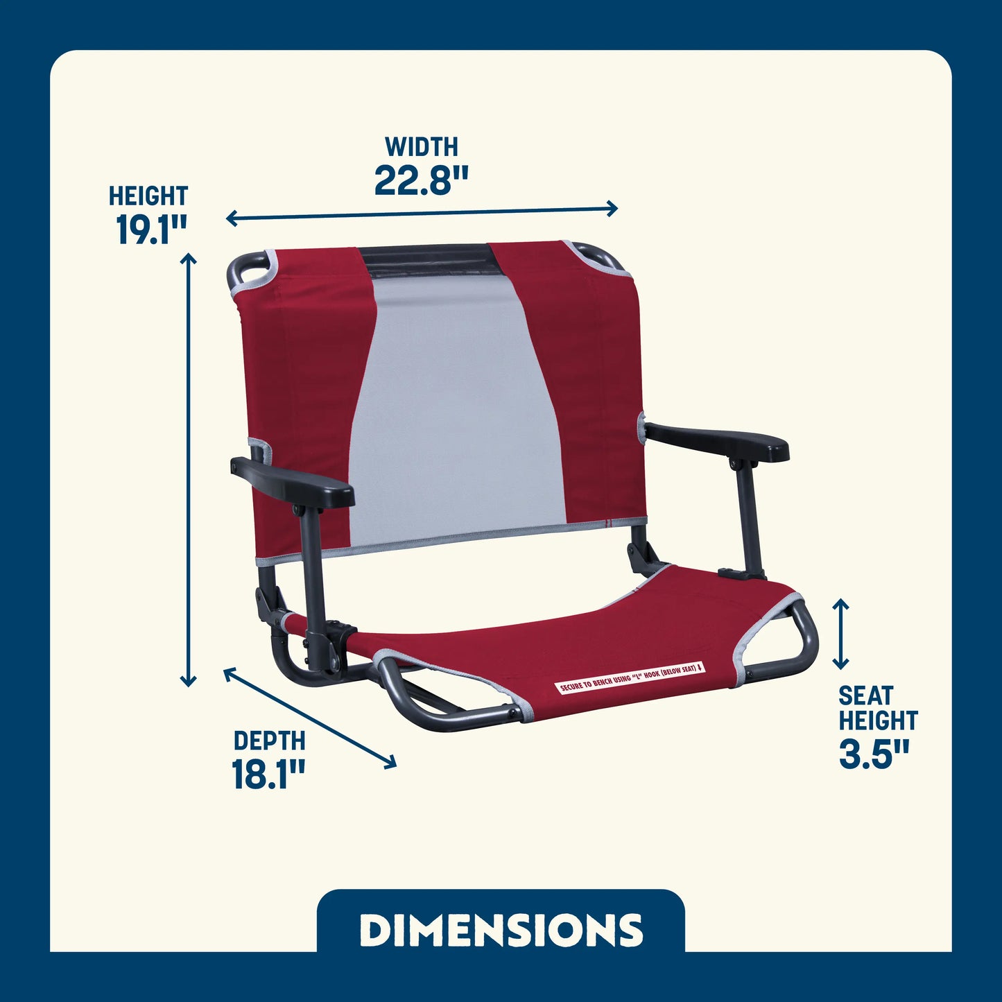 Big Comfort Stadium Chair with Armrests M7
