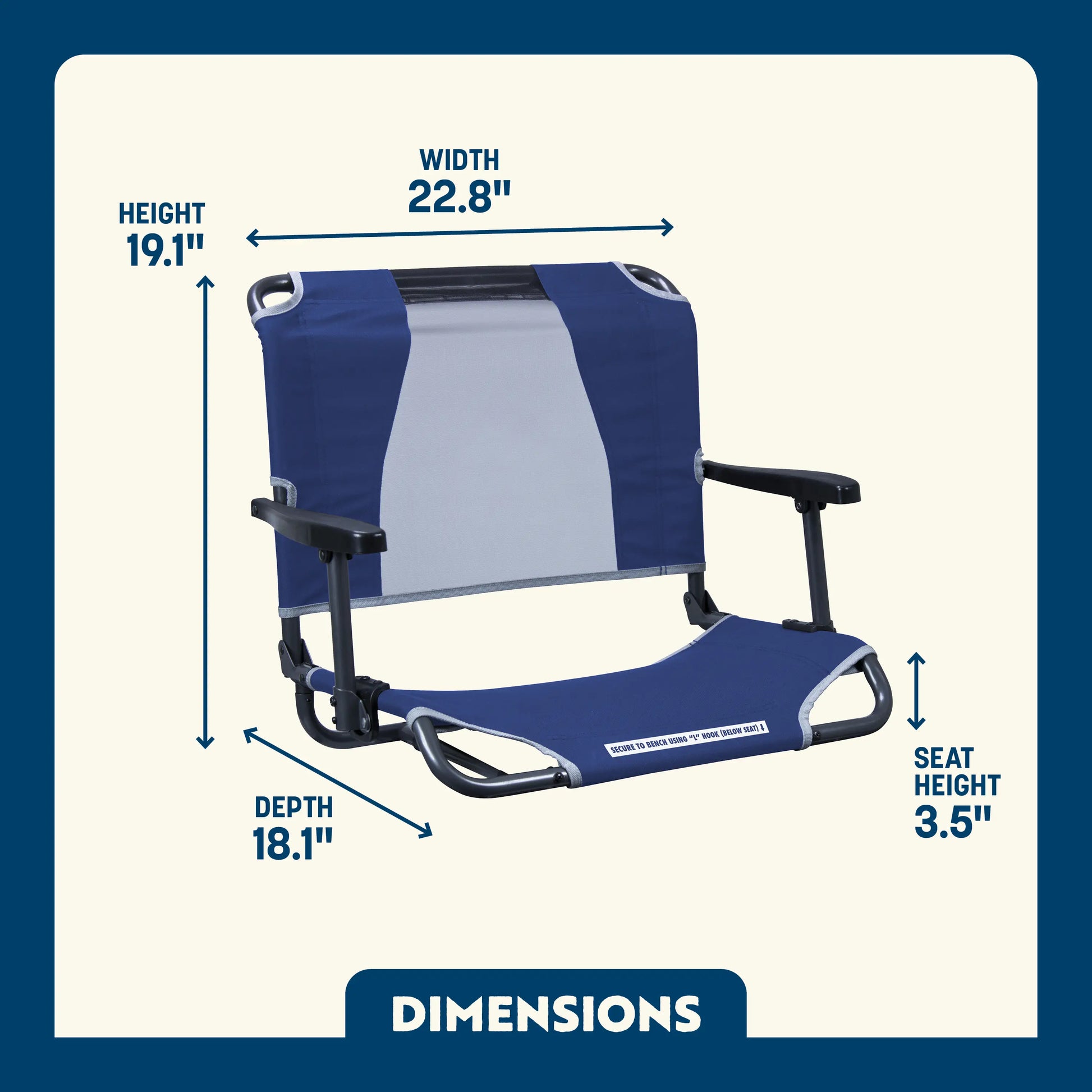 Big Comfort Stadium Chair with Armrests M7