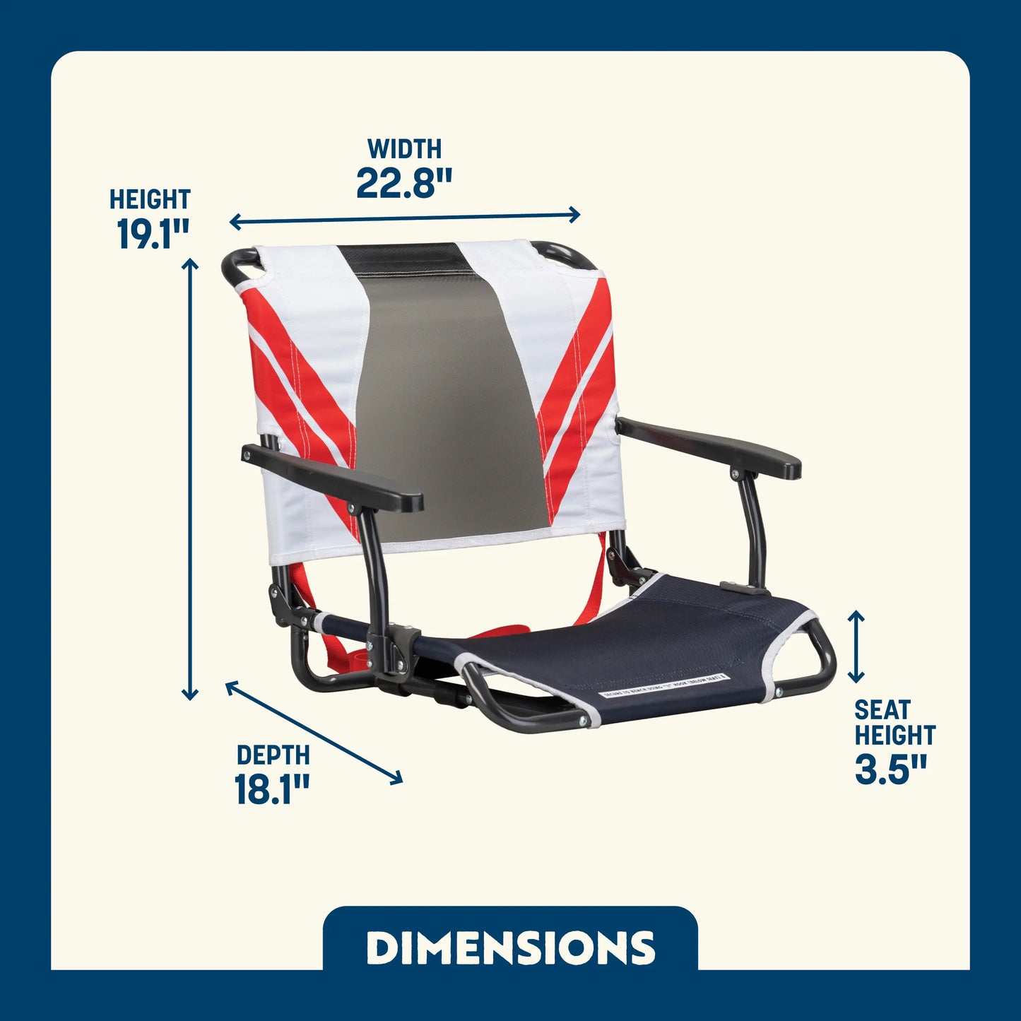 Big Comfort Stadium Chair with Armrests M7