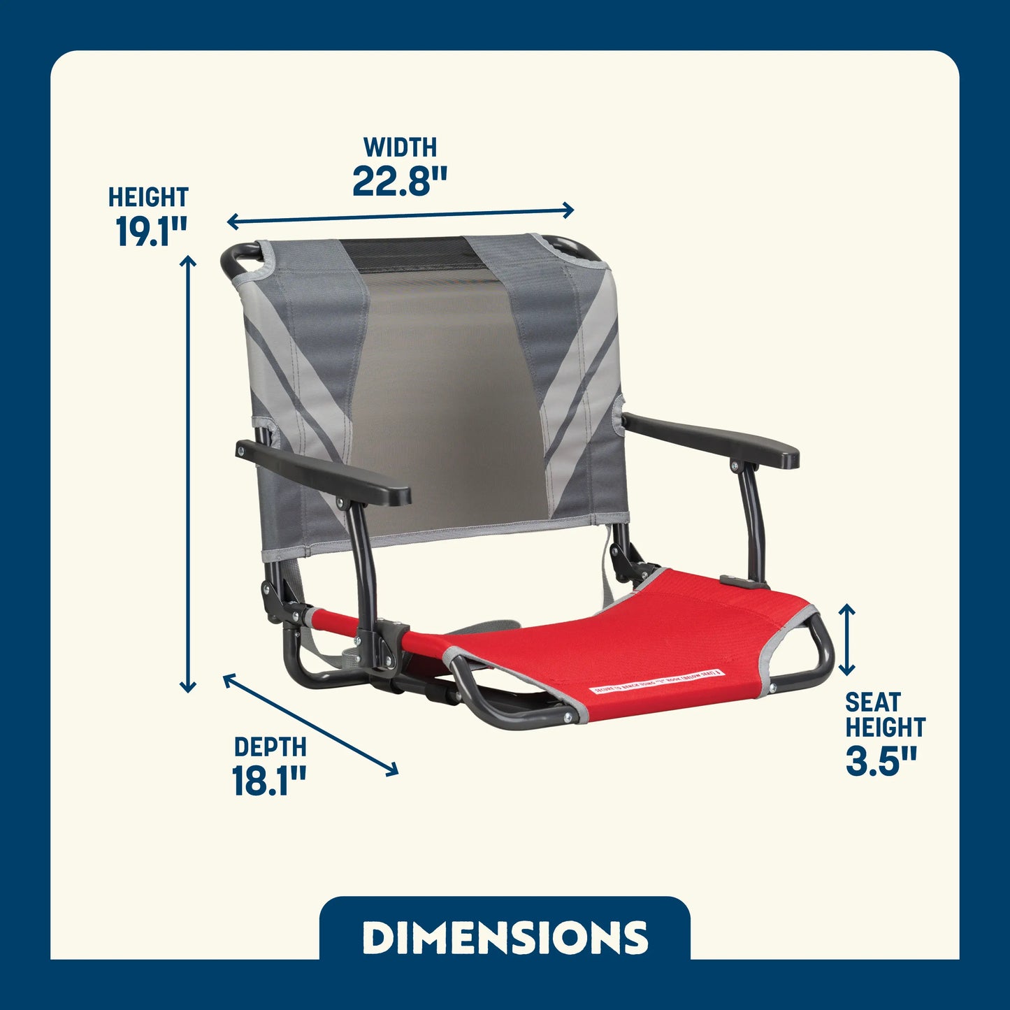 Big Comfort Stadium Chair with Armrests M7