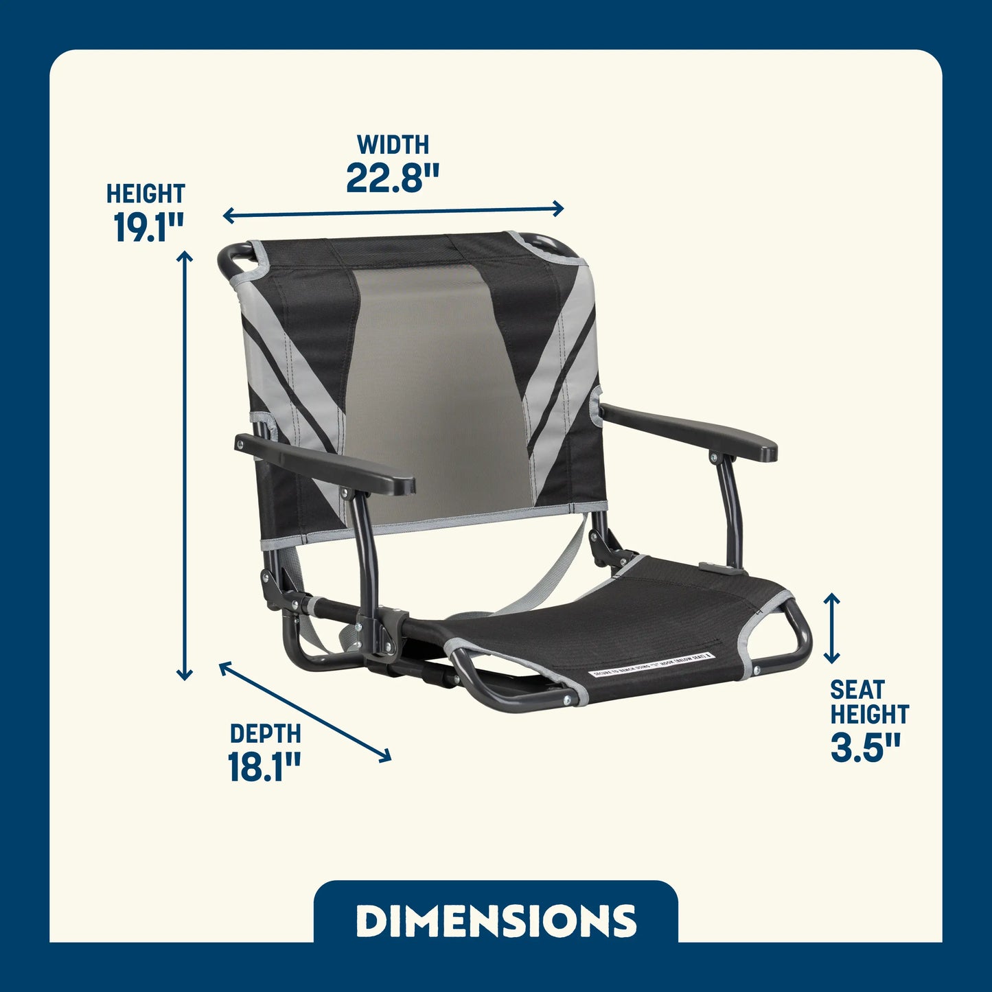 Big Comfort Stadium Chair with Armrests M7