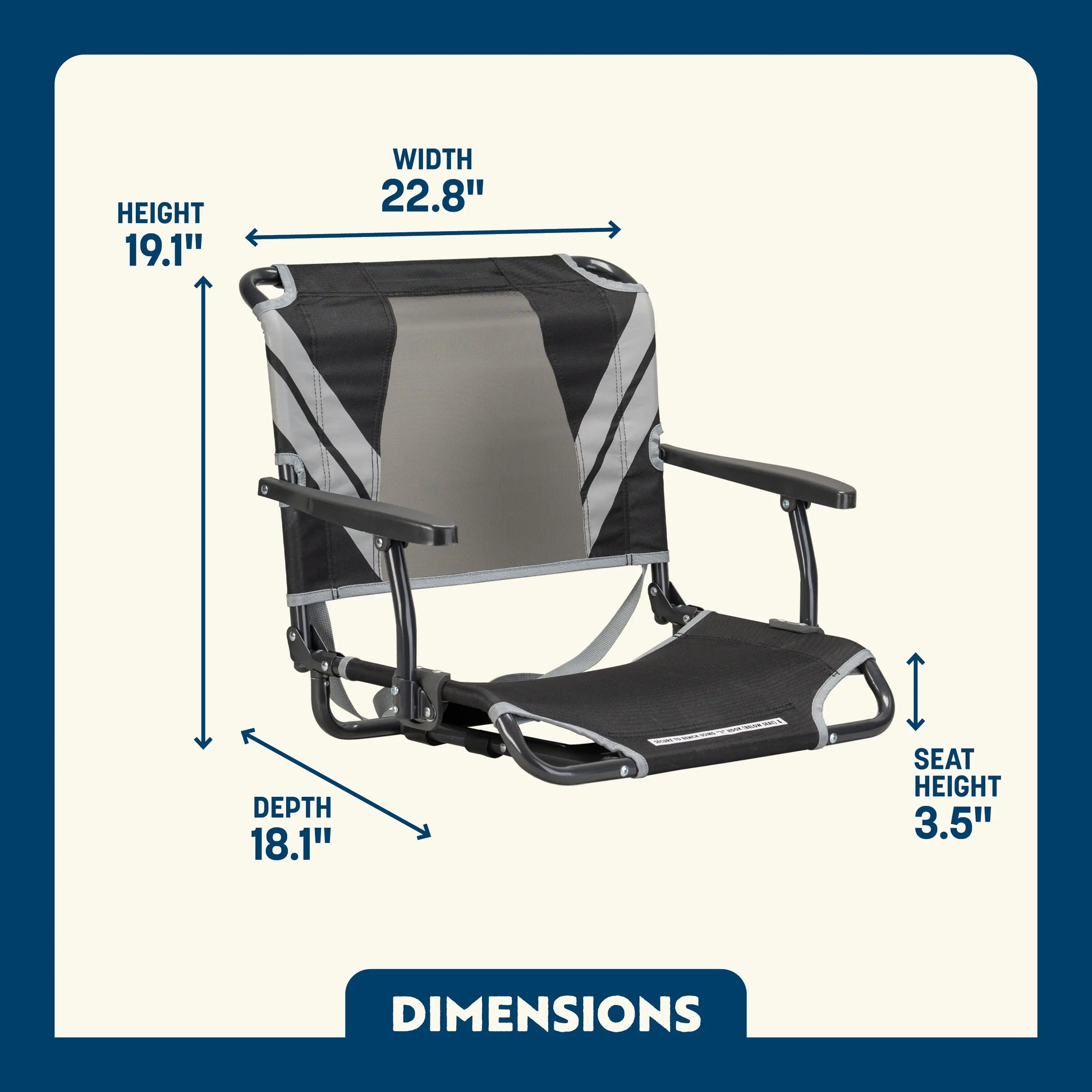 Big Comfort Stadium Chair with Armrests M7