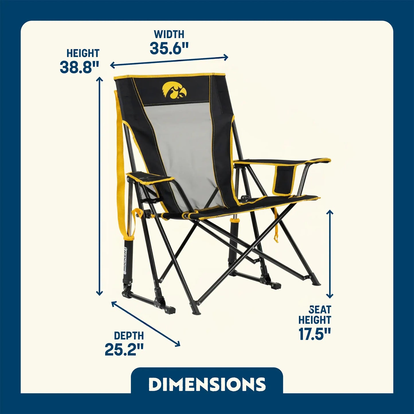 Comfort Pro Rocker - Iowa Hawkeyes P9