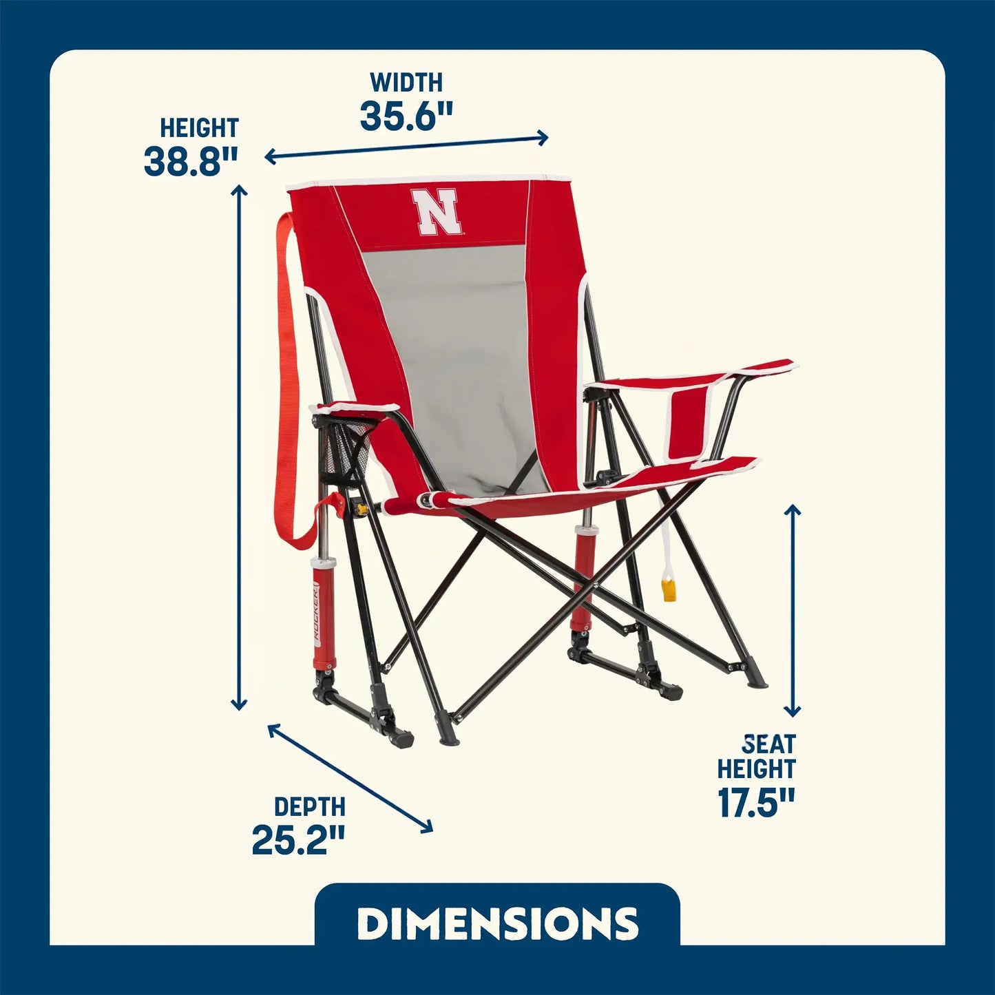 Comfort Pro Rocker - Nebraska Cornhuskers L7