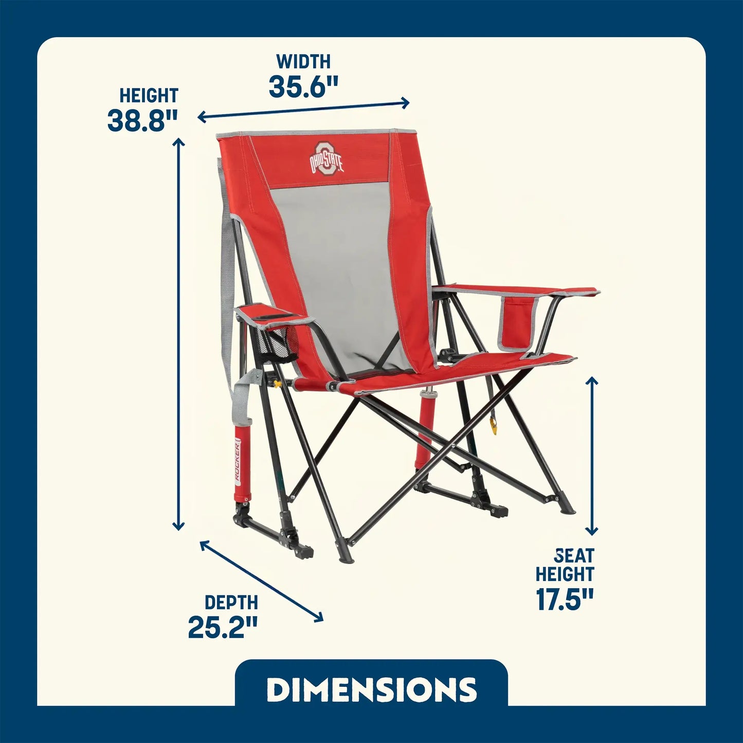 Comfort Pro Rocker - Ohio State Buckeyes Q3