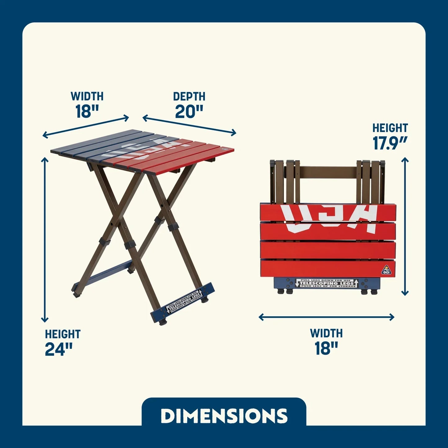 Compact Camp Table 20 Z6