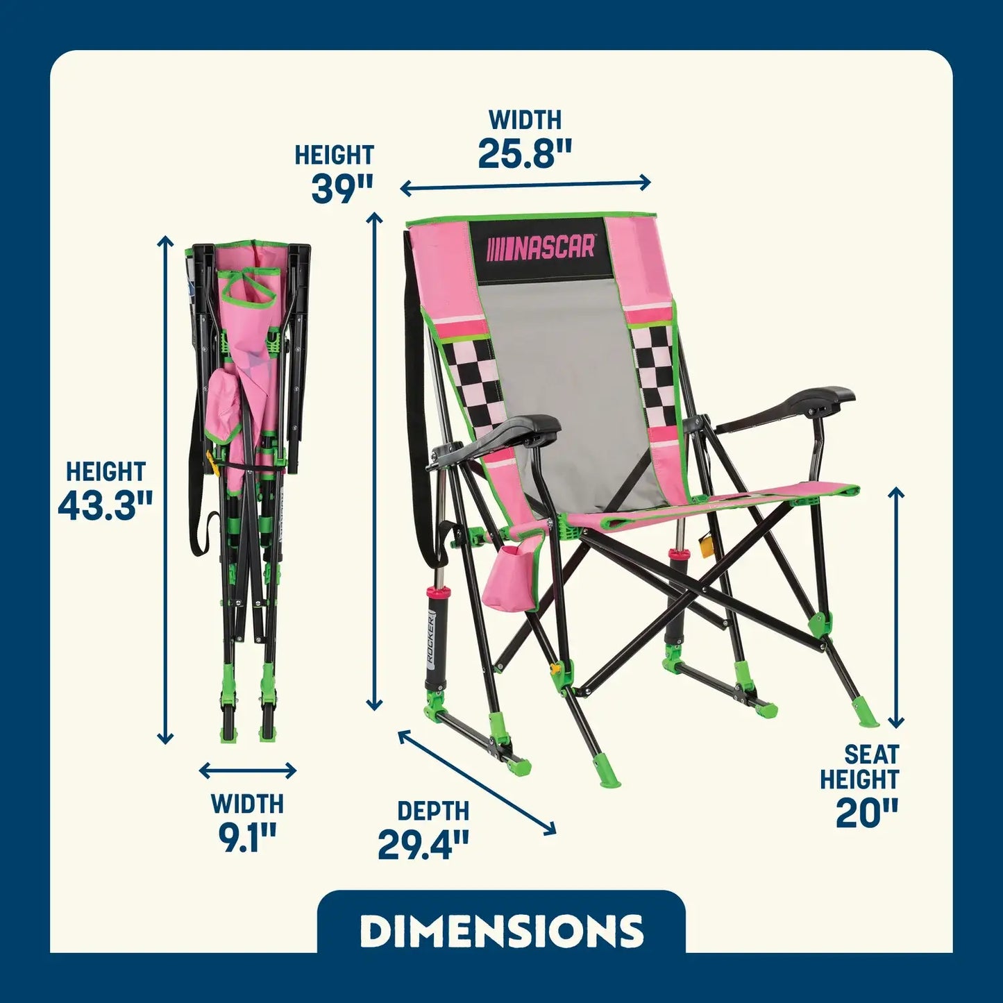 NASCAR RoadTrip Rocker - Pink M4
