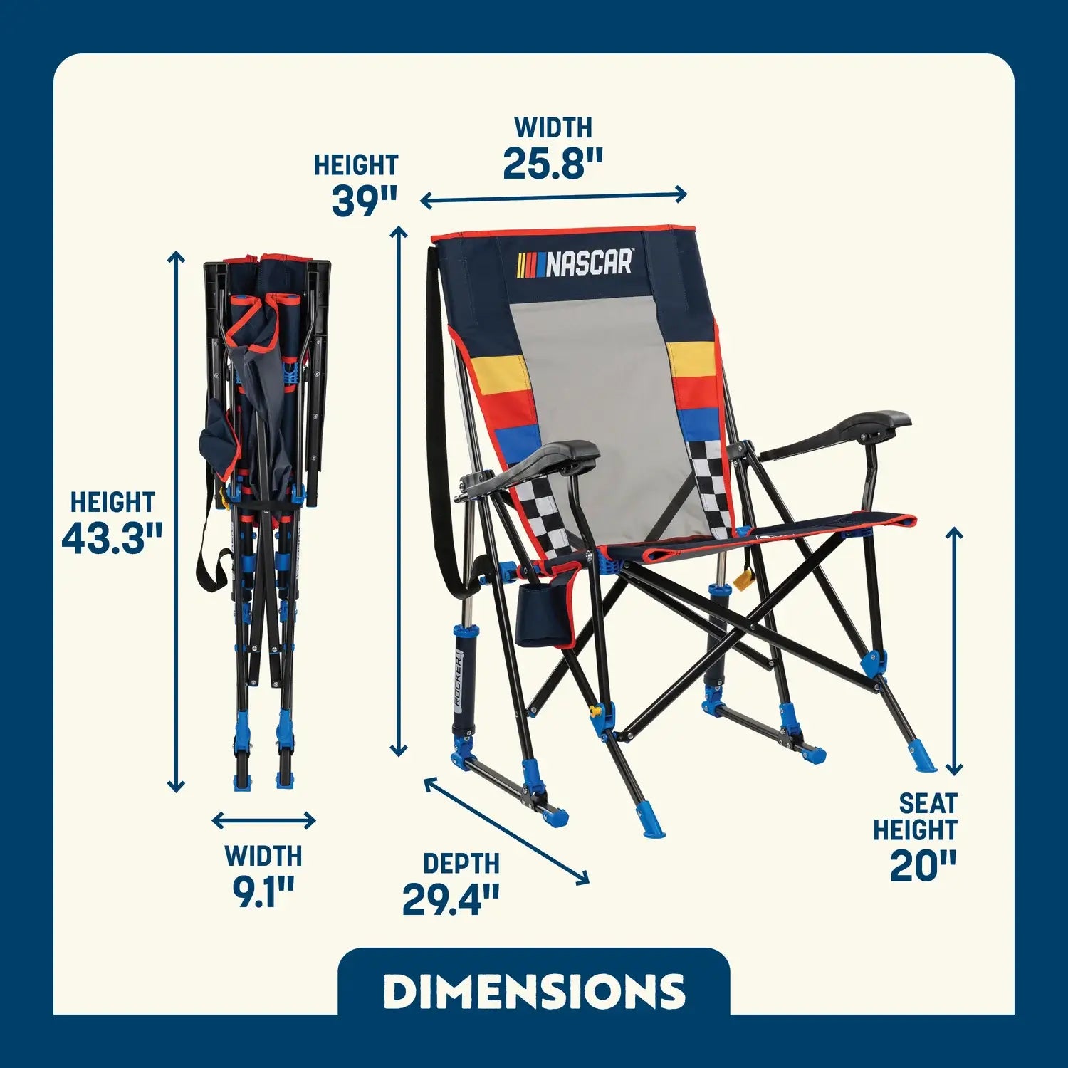 Roadtrip Rocker Bundle - NASCAR Blue R3